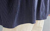 Retro V-Neck Casual Striped Blouses Shirts Top